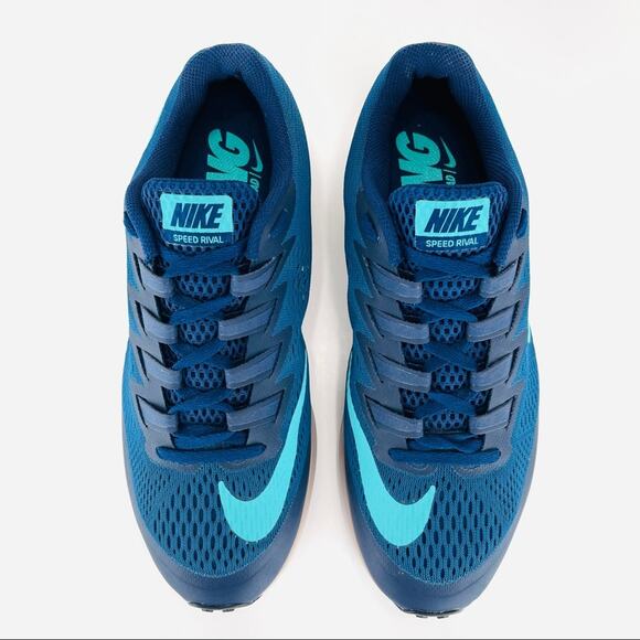 Men Nike Speed Rival Zoom Racing Running Shoes Size 7.5/40.5 Blue Distance Track main image 6